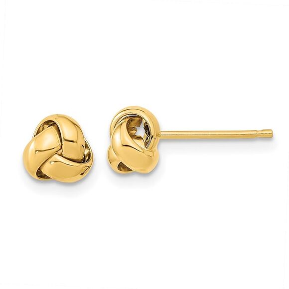 Kazi Luxury 14k Yellow Gold Polished Love Knot Post Earrings